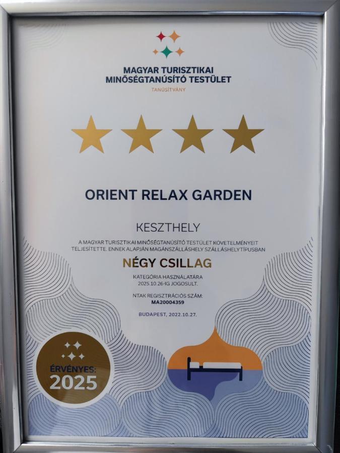 Apartamento Orient Relax Garden Keszthely Exterior foto